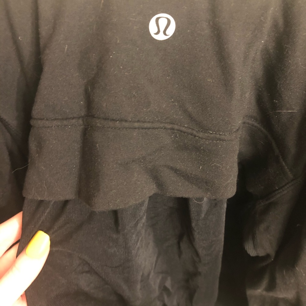 GUC Lululemon Size 6 Running Jacket Black Zip Up - Picture 5 of 8